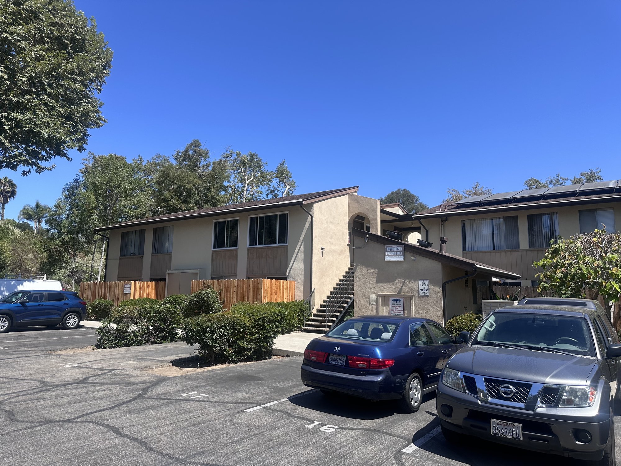 270 W Alamar Ave, building and parking with rooftop solar